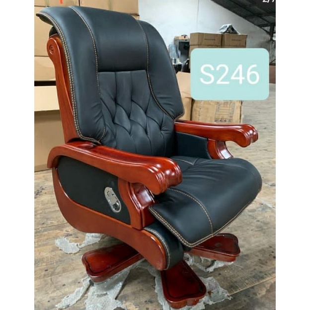 Kursi Kantor -  Kursi Direktur S246 A805 Leather - Reclining - Kulit Asli