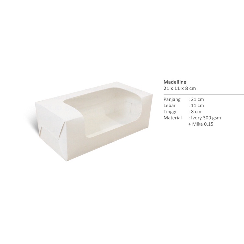 

box packaging window kue 21x11x8 cm