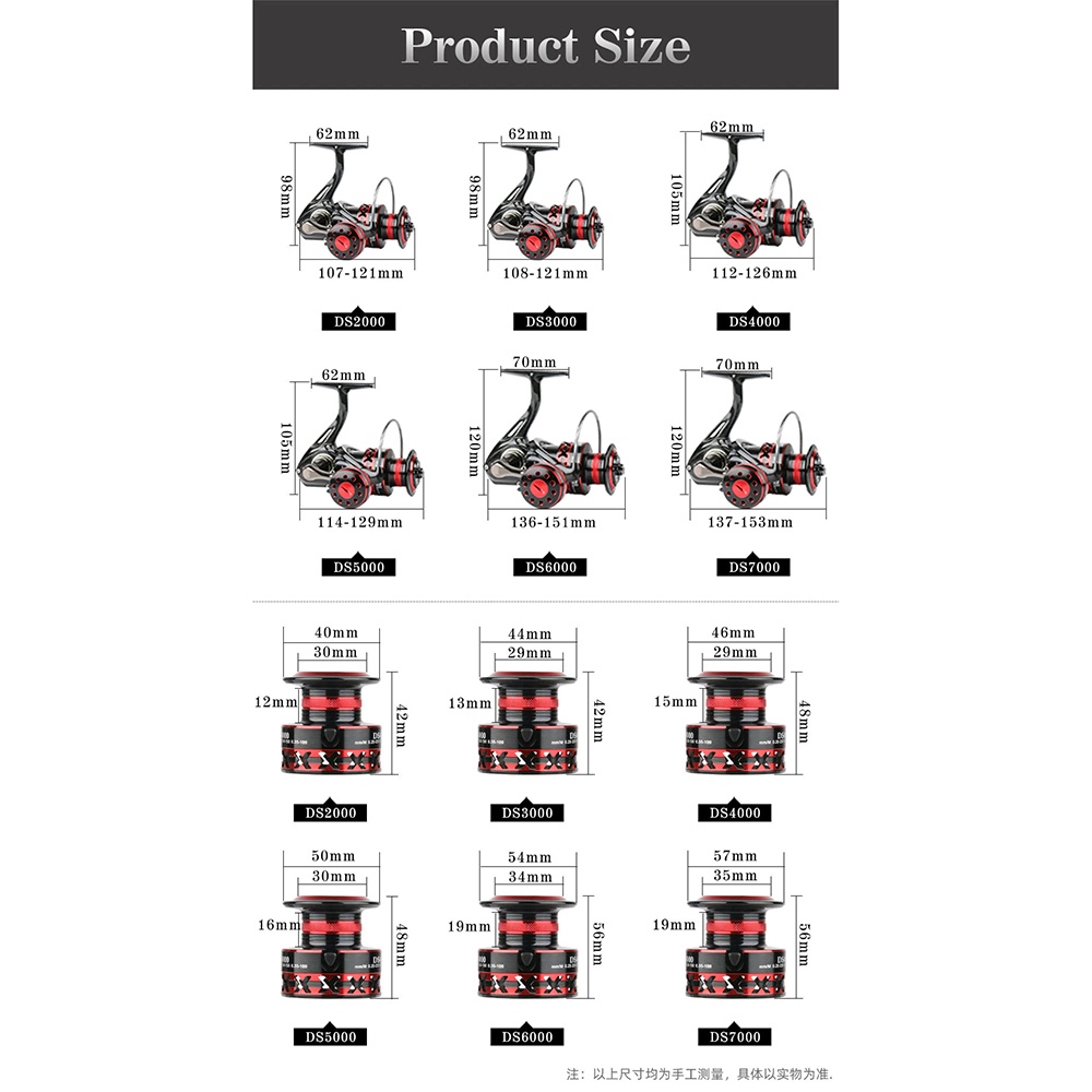 NS [bisa COD] Reel Pancing Spinning Fishing Reel DS2000 - AC2000 - AR2000 Reel 5.2:1 - 5.0:1 Gear Ratio - gulungan senar pancing - pemintalan senar pancing - Reel pancing murah berkualitas impor