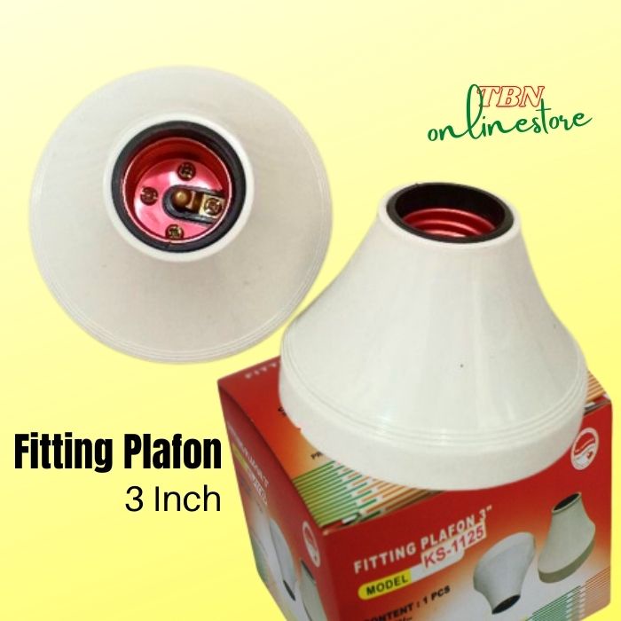 FITTING LAMPU PLAFON 3 INCI MURAH KS 1125 KINGSUNG