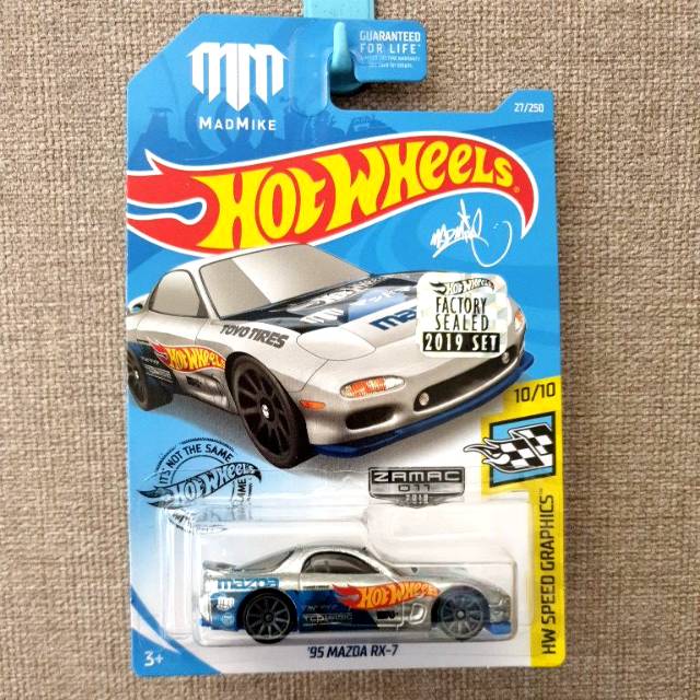 Hotwheels ZAMAC "95 MAZDA RX 7" SILVER factory sealed 2019