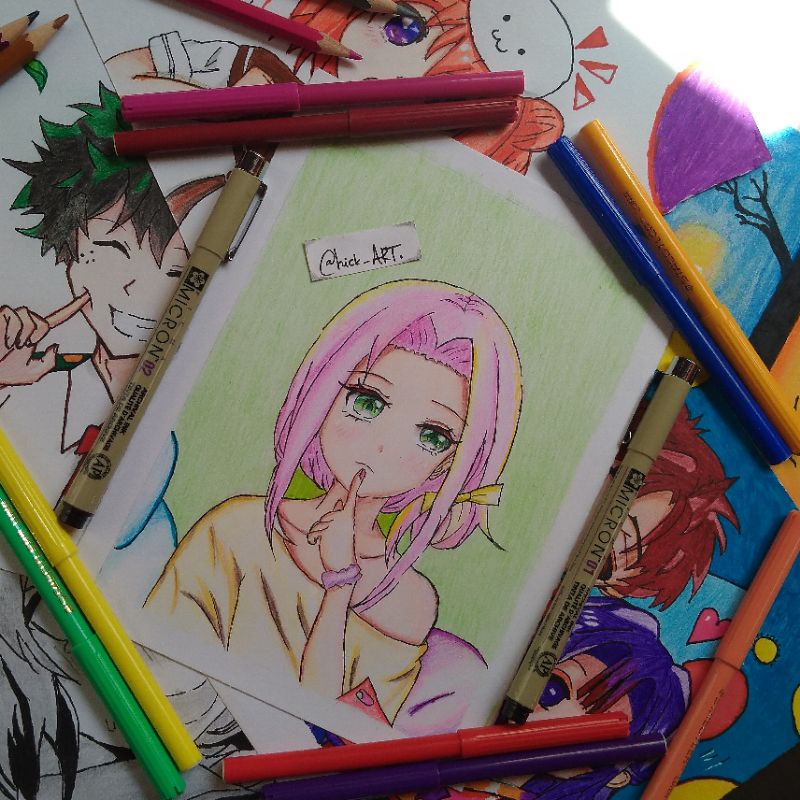 Jual Gambar Anime Sakura Haruno Traditional Art Shopee Indonesia