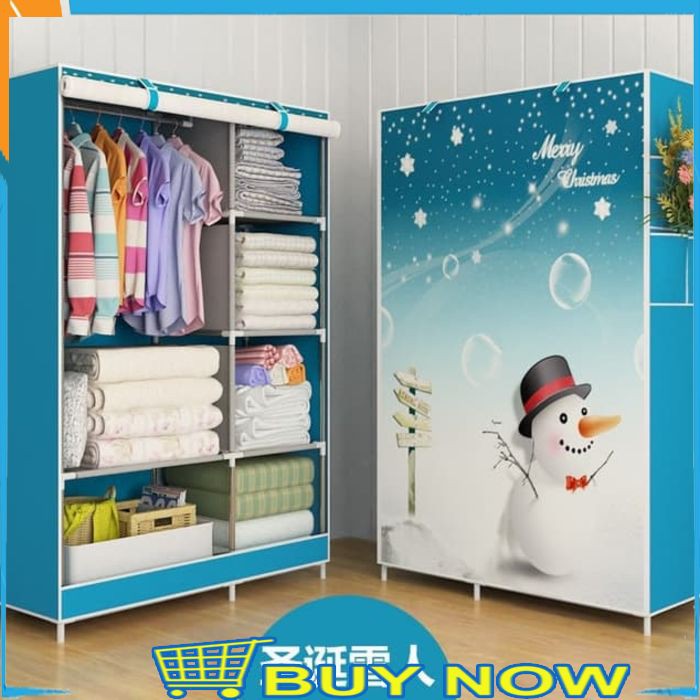 Multifunction Wardrobe Lemari Pakaian Lemari Portable Lemari Kos Kosan RZ 308