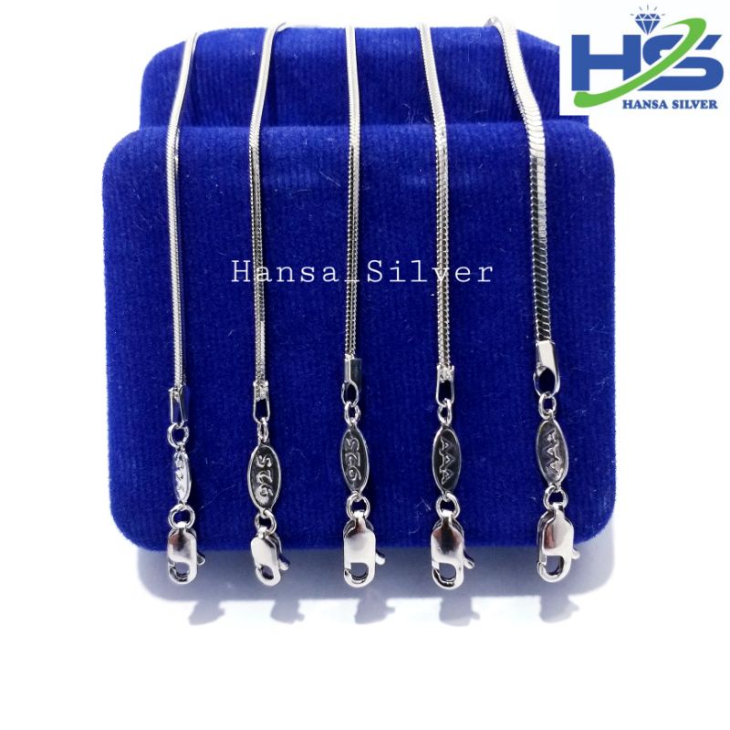 Kalung Perak Silver Asli 925 Kualitas Super Lapis Emas Model Cassandra Flexy - Kalung Perak Pria Wanita Anti Karat