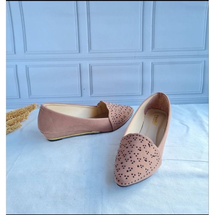 ABBUSHOES  Js 09 Sepatu Kerja Model Wedges Untuk Wanita 3cm