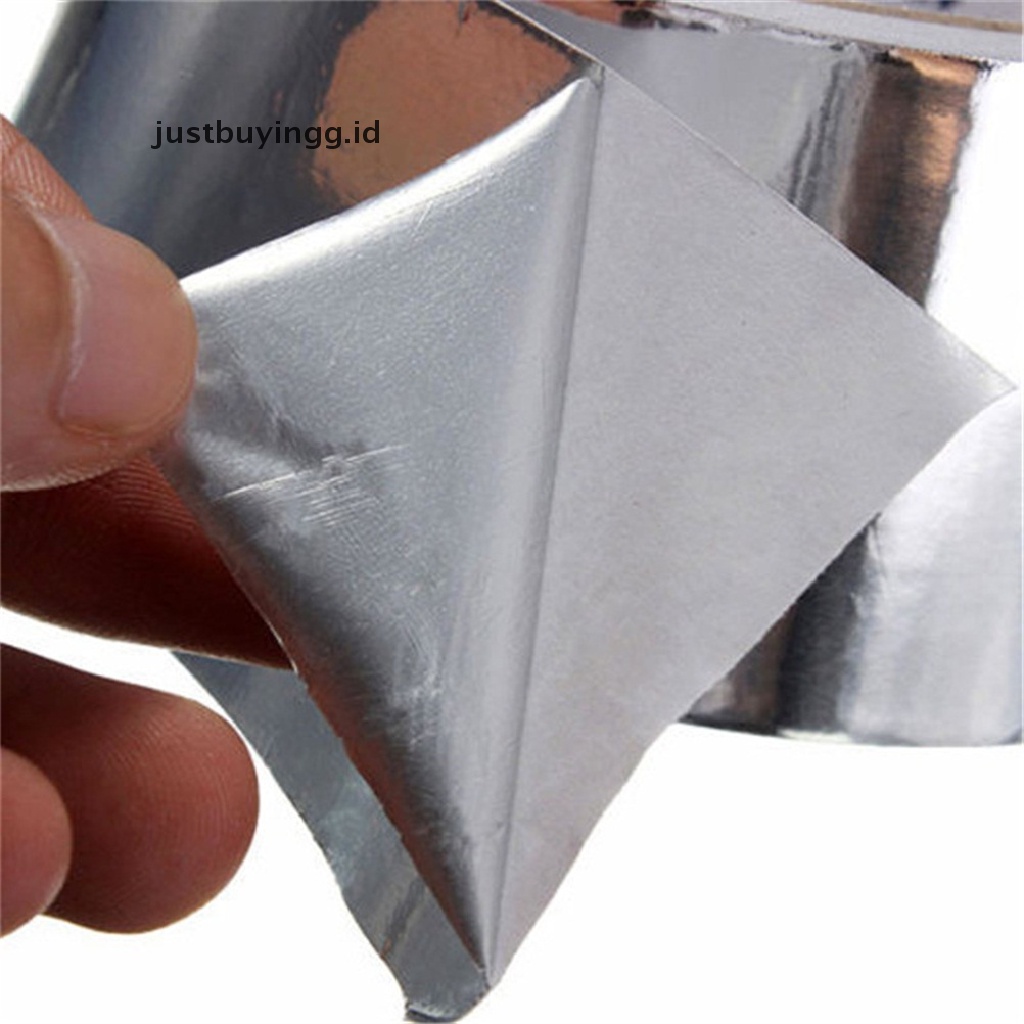 Pita Perekat Bahan Aluminum Foil Tahan Panas Ukuran 5cm X 17m Untuk Perbaikan