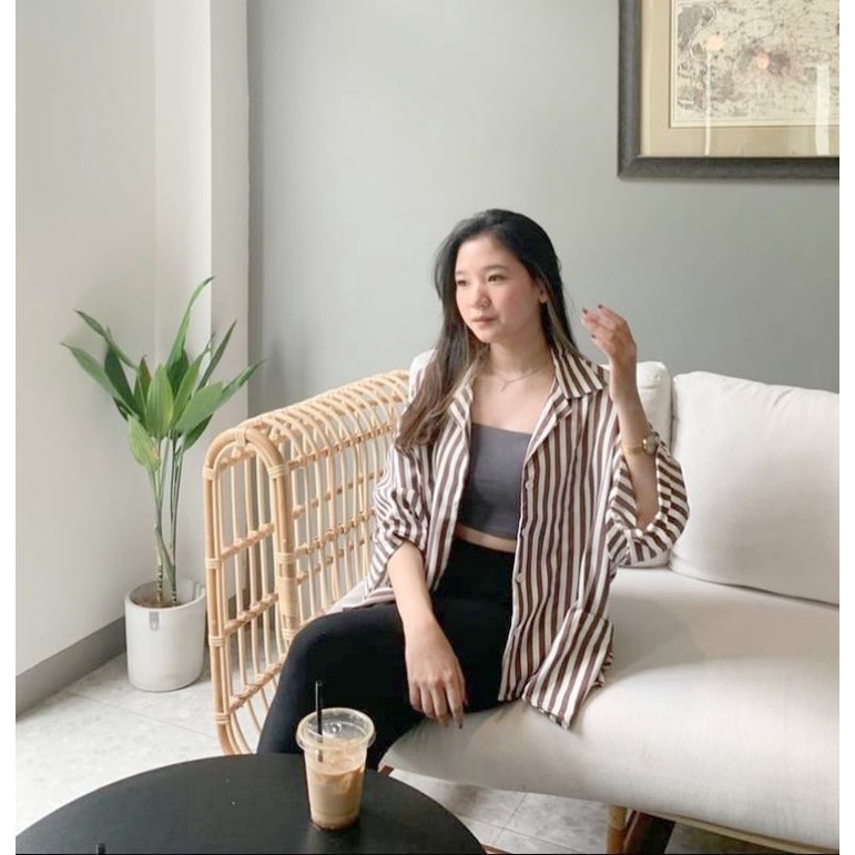 KEMEJA WANITA OVERSIZE/OVERSIZE Shirt/Kemeja outer salur shakila