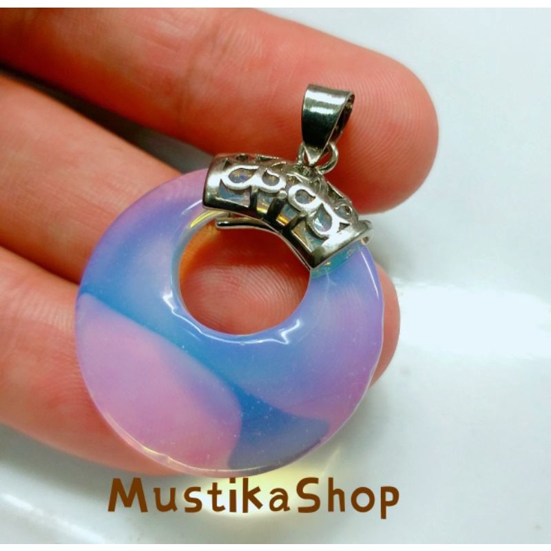 Liontin Batu Kalimaya / Barjad Api Bulat Original