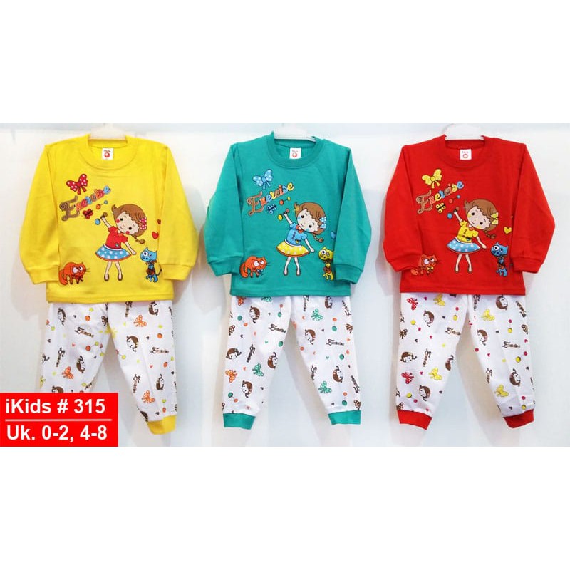 Setelan 1 set piyama anak cowok dan cewek / Sleepware kids / Baju tidur bayi