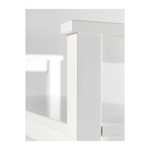 HEMNES Bangku dengan tempat sepatu, putih, 85x32 cm