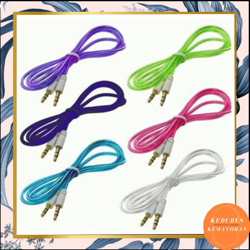 Kabel Aux Tali Sepatu 1 Meter Warna [KK]