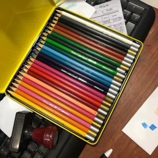 Pensil warna sisa export 24 warna isi biasa kaleng
