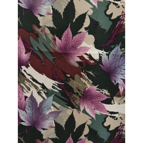 Kain Maxmara Lux print Motif Daun Abstrak D#MD10338 C