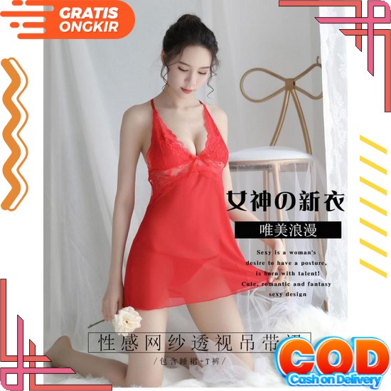 Baju Tidur Lingerie Sexy Hot Linjeri Lengerie Lingeri 1 Set Baju Haram Dinas Malam Baju Tidur Sexy P
