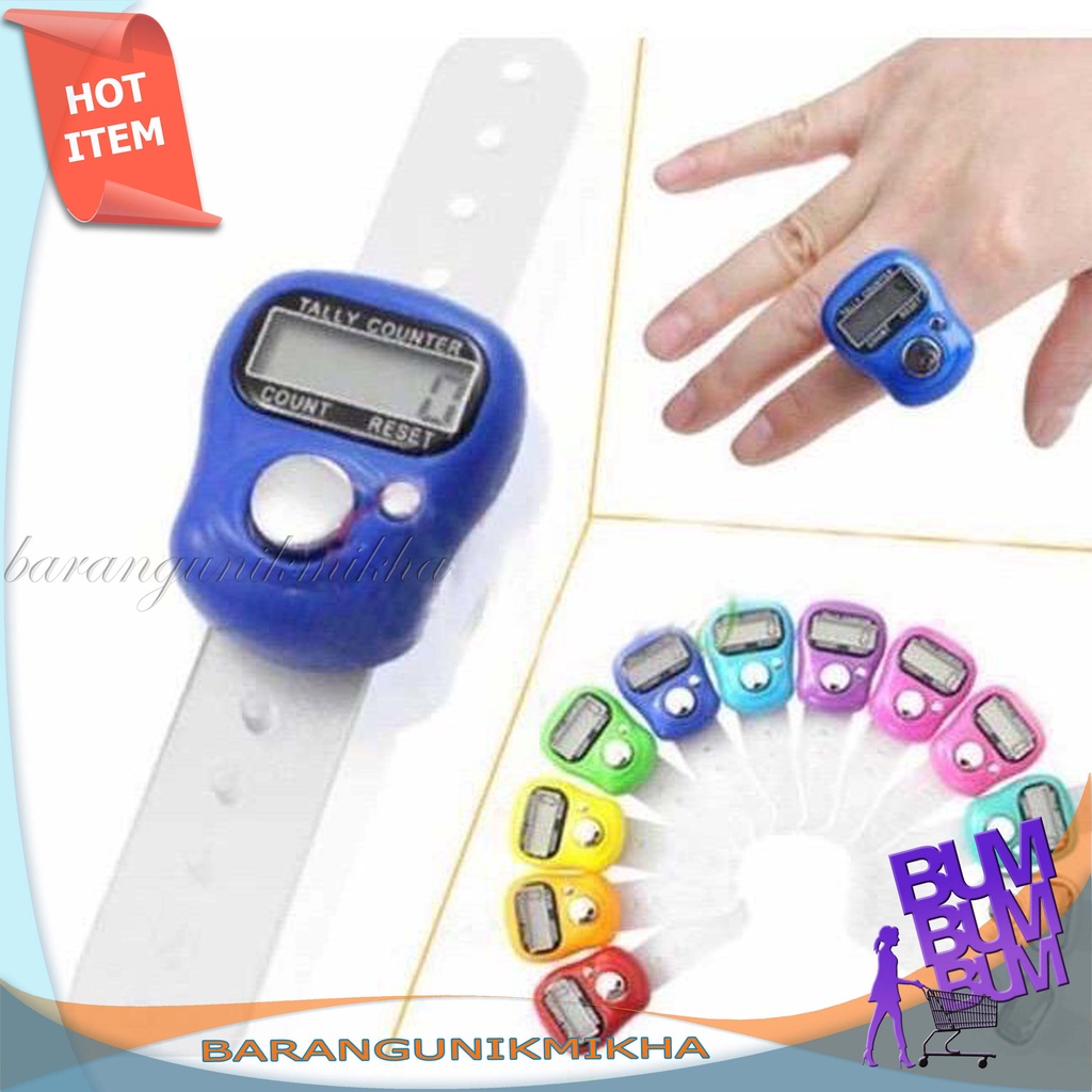 Alat Hitung Digital Led Tasbih Digital Elektronik Jari Counter Mini Import Murah