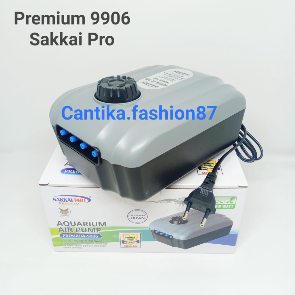 Aquarium Air Pump Premium 9906 Sakkai Pro / Aerator 4 Lubang