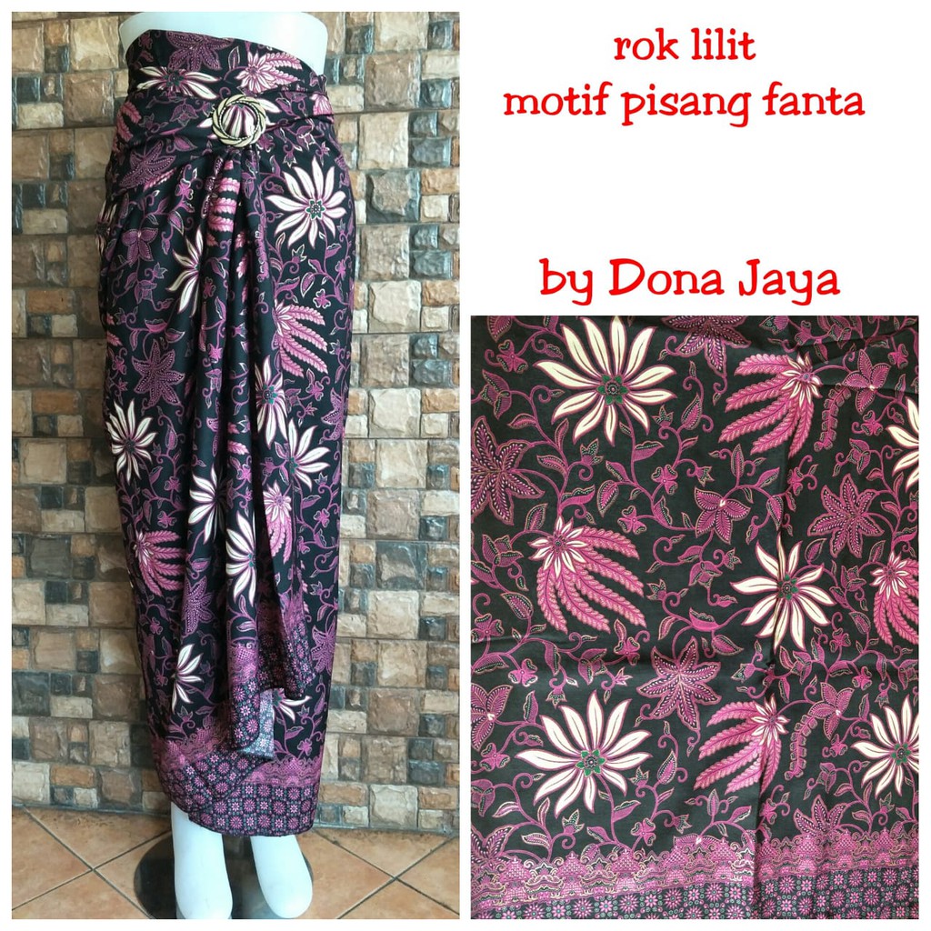 Fashion Batik Bawahan Kebaya Rok Lilit Bermotif Lilit