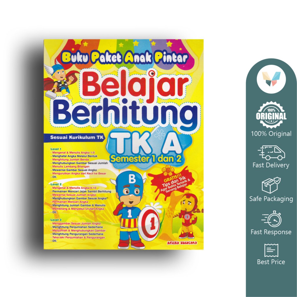 Buku Paket Anak Pintar Belajar Berhitung TK A Semester 1 dan 2