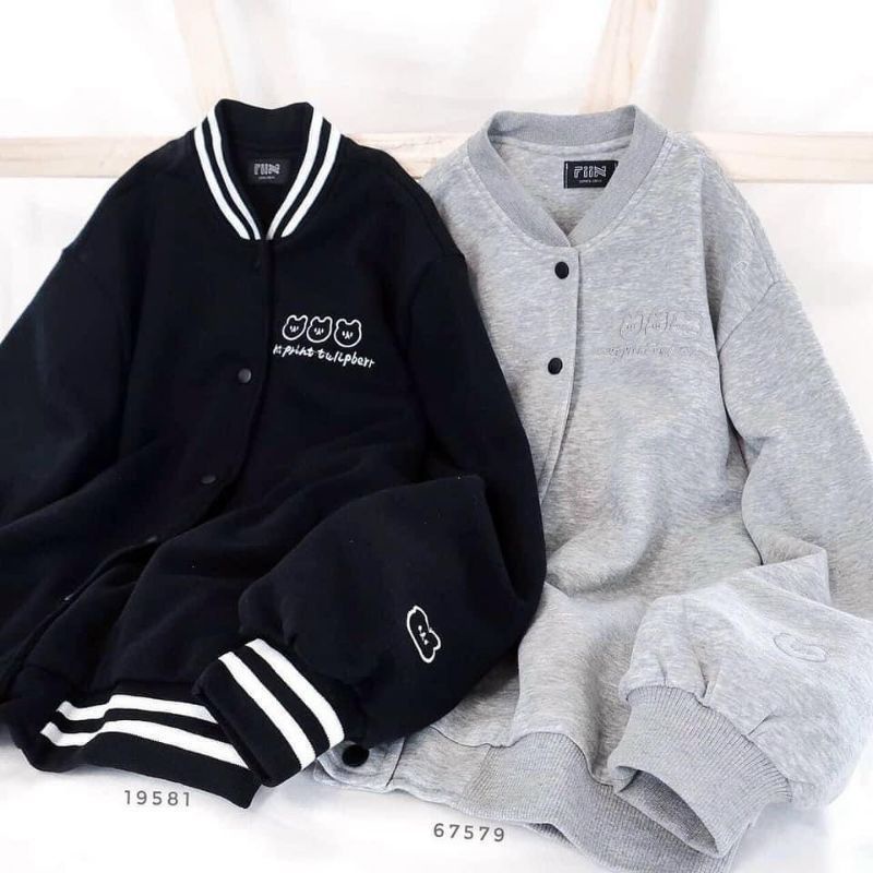 4539 Net Frint Basebal Pria Wanita Oversize | Jaket basebal Pria Wanita Kekinian | Korean Style