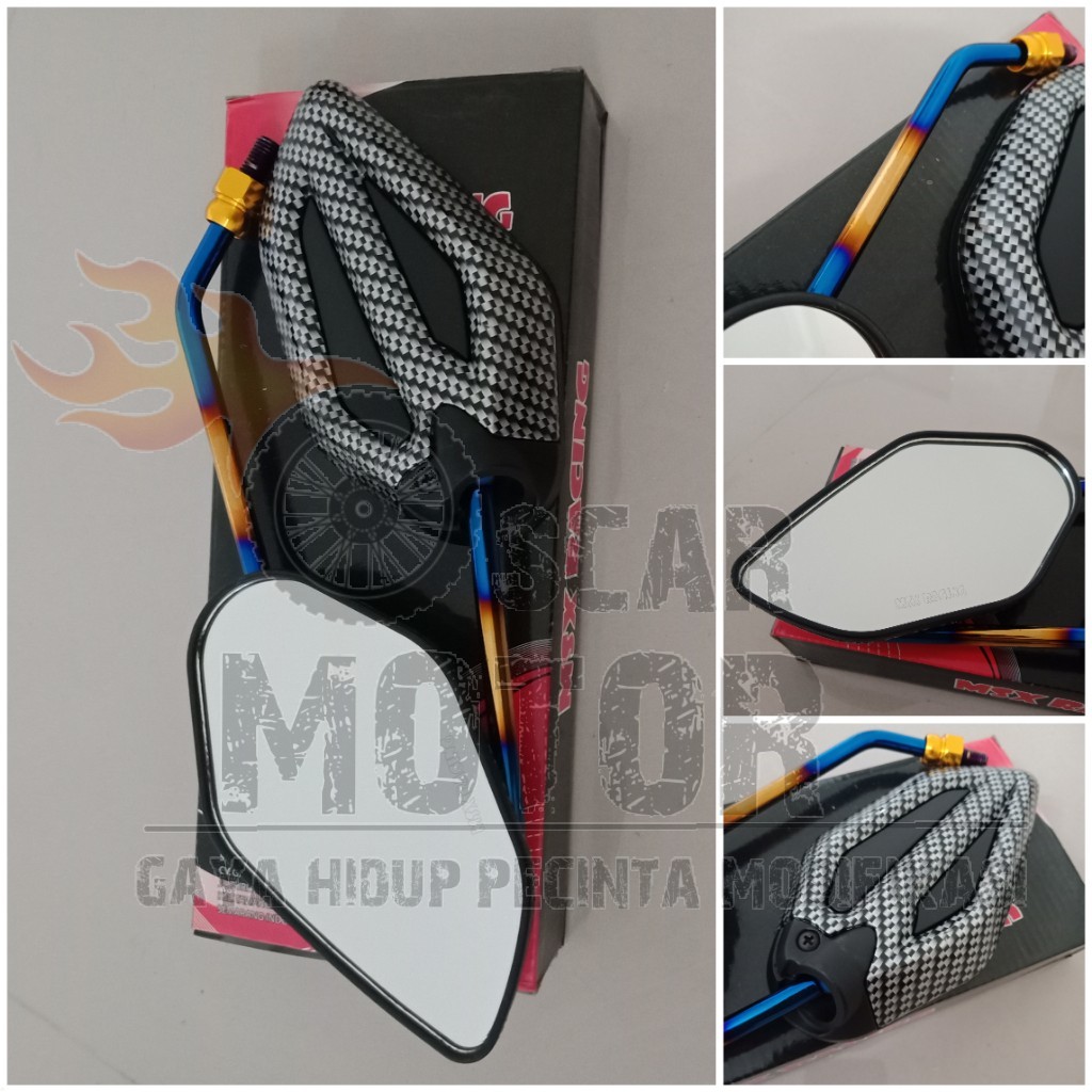 Spion Carbon Model Jupiter 2 Garis Twotone Dart Honda Vario Beat Fi Scoopy Vario 150 Vario 125 Shopee Indonesia