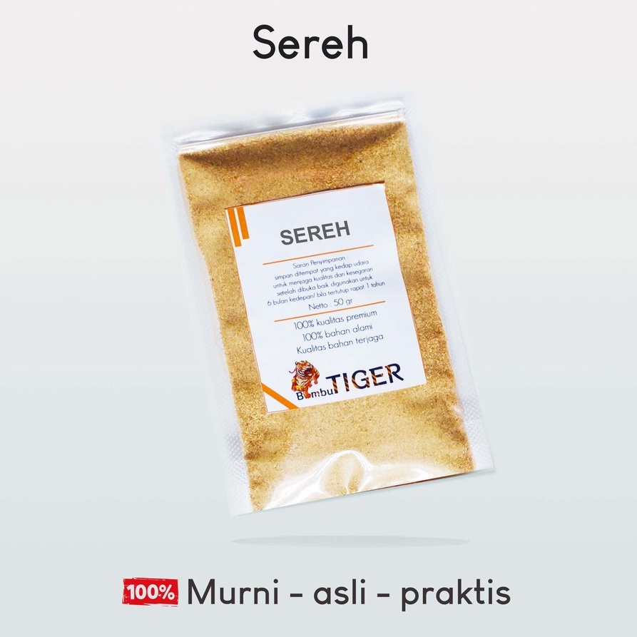 SERAI BUBUK - Sereh Halus / Serai Kering Murni - Penyedap Masakan Amis