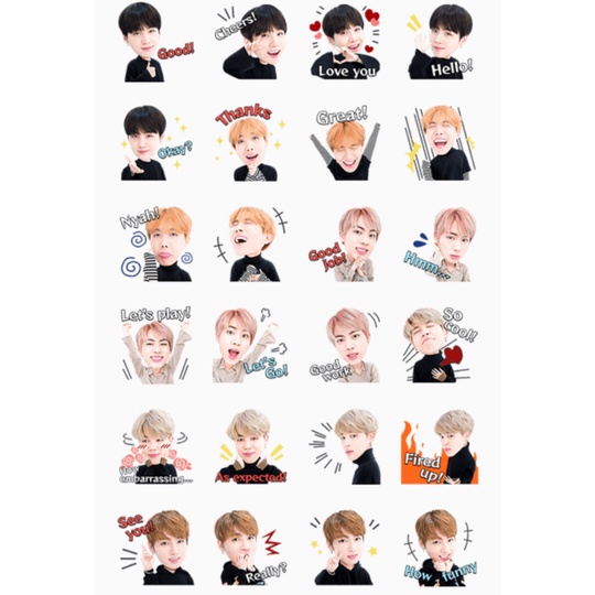 

(ISI STIKER 10 PSC) (3) STIKER PACK AESTHETIC BTS