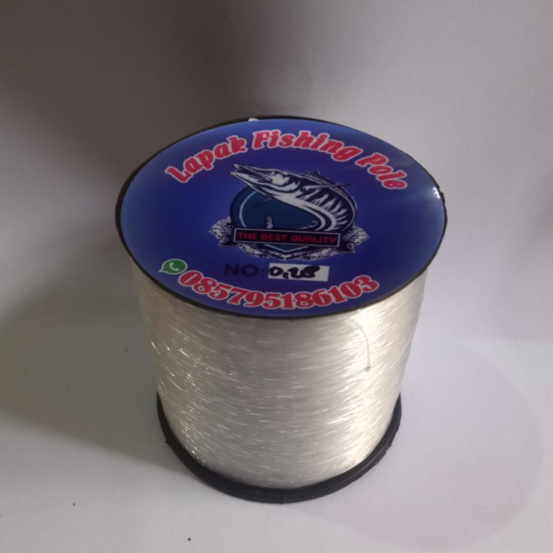 Senar pancing anti keriting kuat - golongan pancing warna bening ukuran 10lbs/0.28 (5kg)
