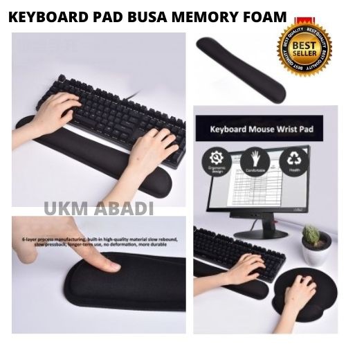 Keyboard Pad Busa Panjang Ergonomic Wrist Rest Pad Support Memory Foam 111130