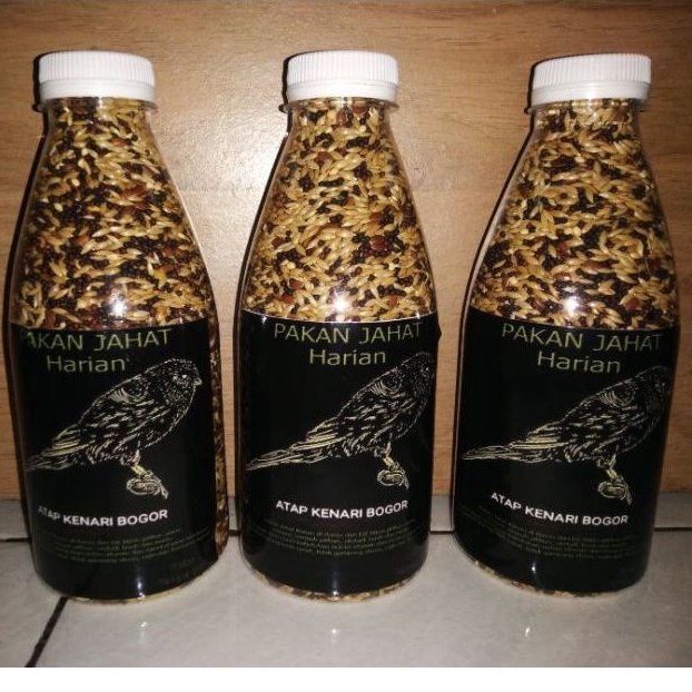 Pakan Jahat Kenari Harian (Kemasan Botol, Pakan Harian Kenari)