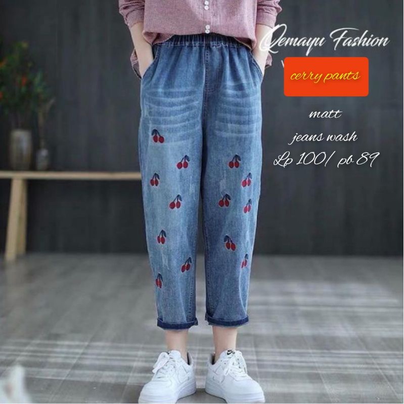 baggy jeans bordir - cerry pants