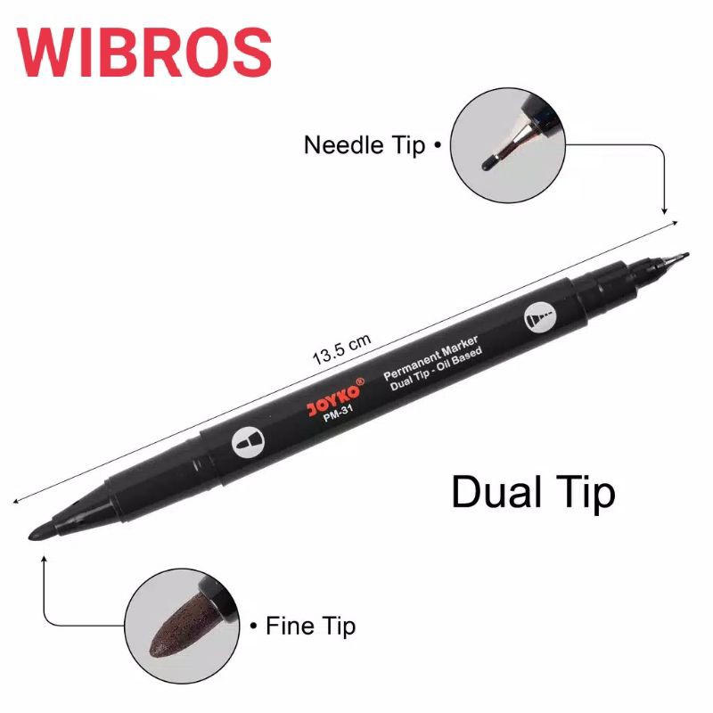 

spidol permanen permanent marker pm-31 dual tip