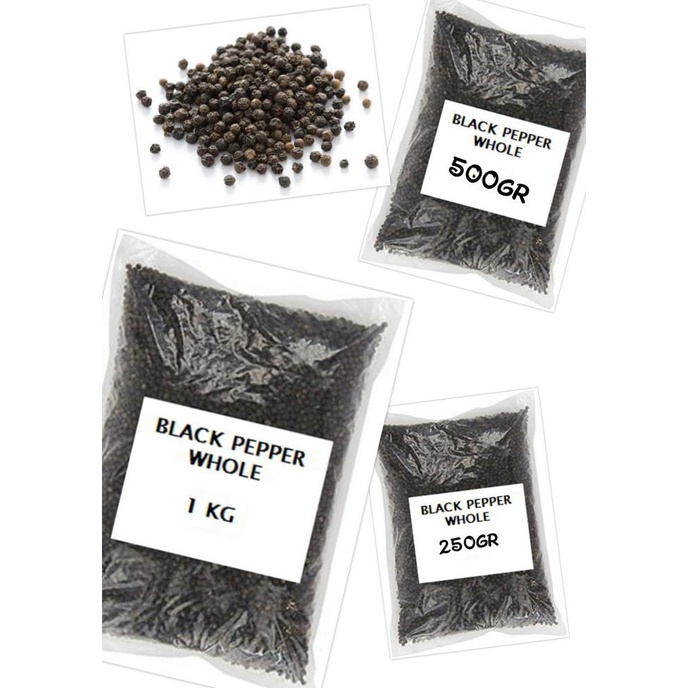 

Black Pepper Whole (Lada Hitam Utuh) Grade A