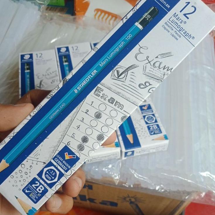 

LANGSUNG KIRIM.. pensil 2B staedler mars Lumograph 1lusin