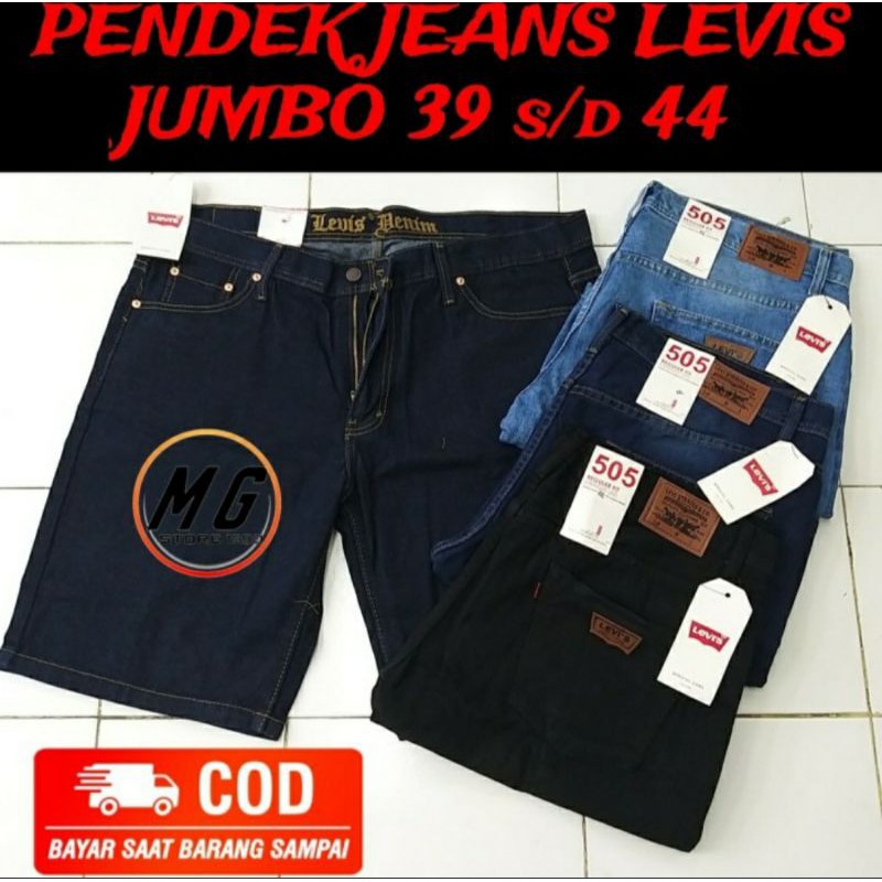 CELANA JEANS PENDEK PREMIUM BIG SIZE JUMBO PRIA LAKI LAKI