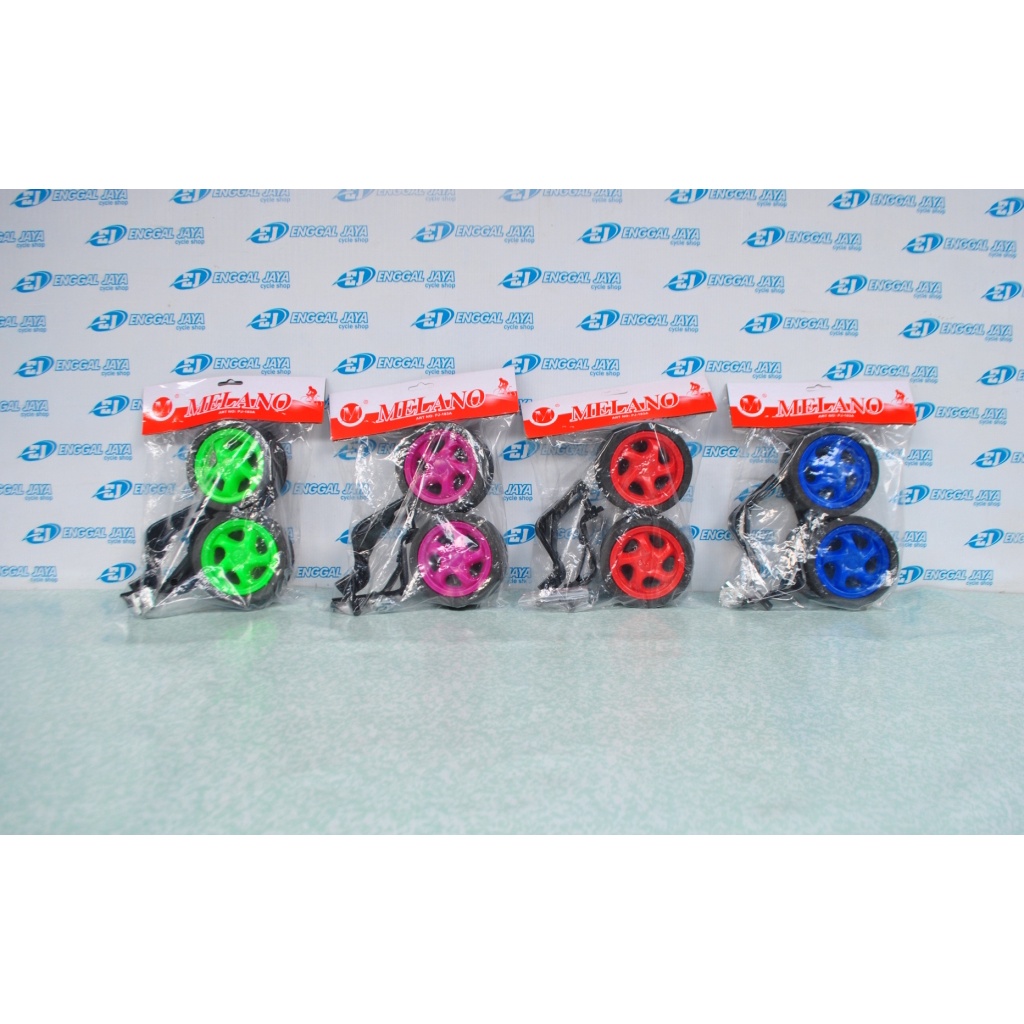 Roda Pembantu Samping Sepeda Anak Melano Ukuran 12 Inch Roda Bantu Kanan Kiri