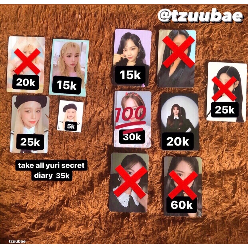 OFFICIAL PHOTOCARD IZONE OR ONE REELER AR NAKO SECRET DIARY YURI