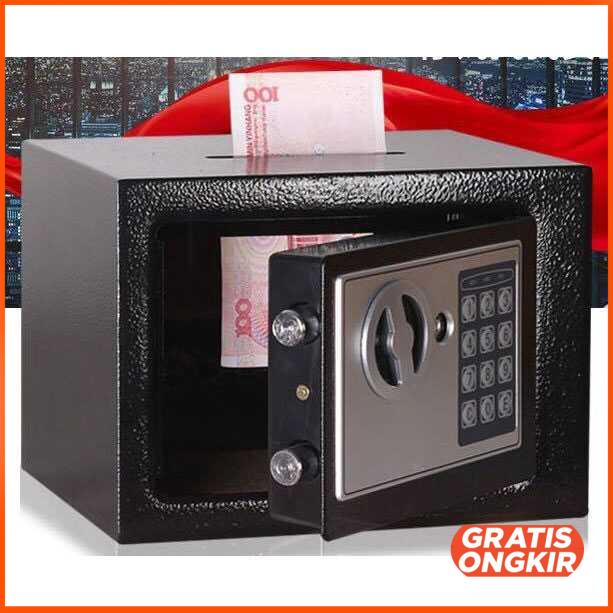 Brankas Mini Electric Password Deposit Box Celengan 4.6L 17E