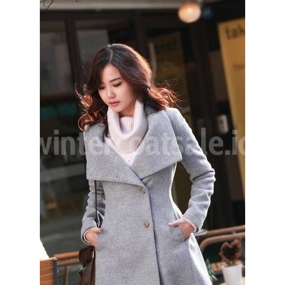 COAT FOR WOMEN BLAZER OUTWEAR JAKET JAS KOREA WANITA - Hitam Abu Abu Wintercoatsale