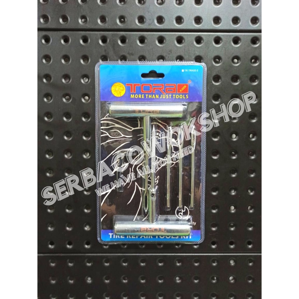 Tora Alat Tambal Ban Tubles Besi Tubbless Set 6 Pcs Motor-Mobil Toolskit Termurah Berkualitas