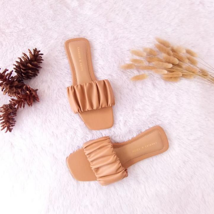 N9F Charles & Keith sandal teplek wanita sol karet import CK 009 »V4