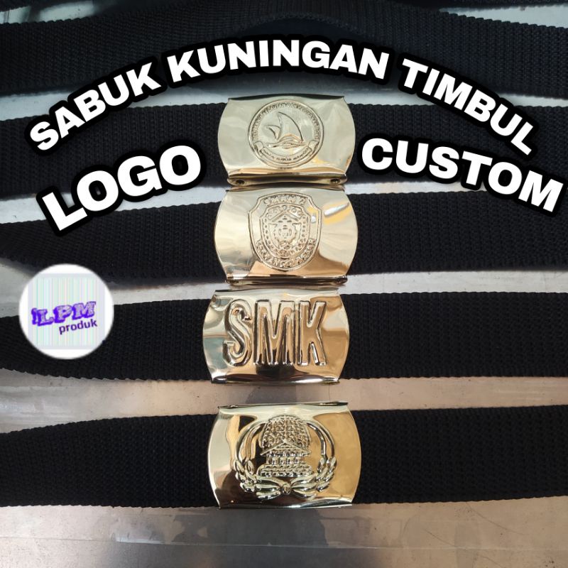 Sabuk Sekolah Kepala Kuningan Brasso SMA SMK INSTANSI ORMAS CUSTOM (min order 100pcs)