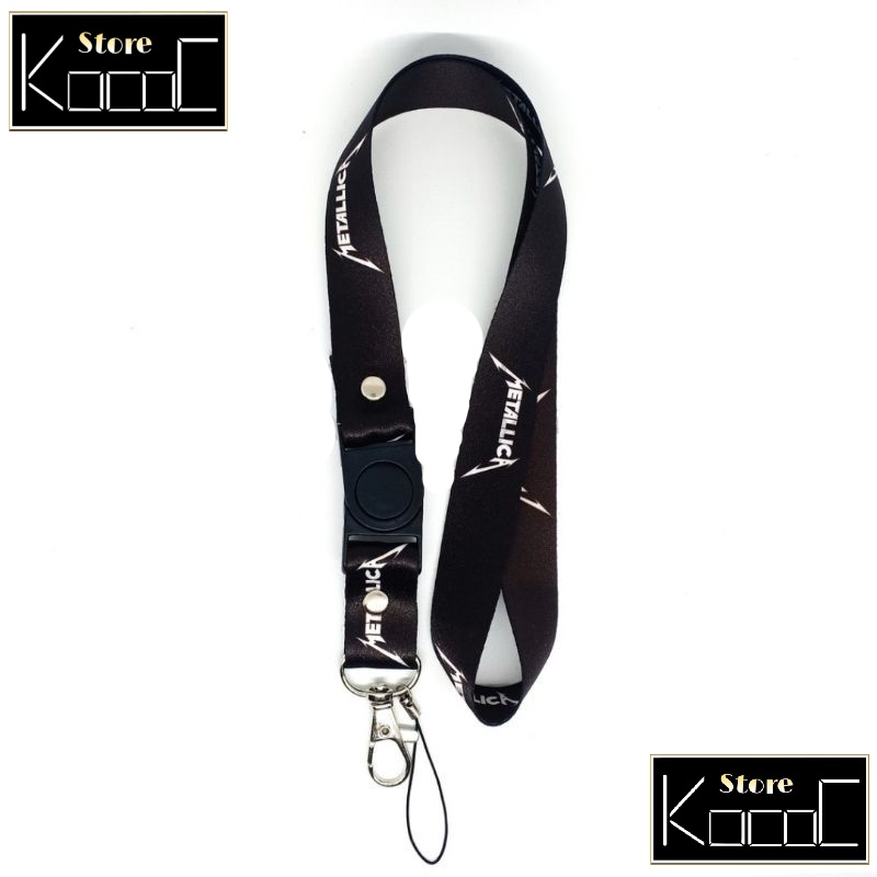 

lanyard band METALLICA gantungan kunci band metal - name tag id card/pods pria wanita BEST SELLER