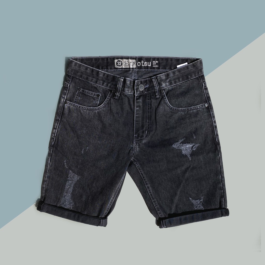 Otsu Graphite Short - Celana Pendek Jeans Slimfit Pria