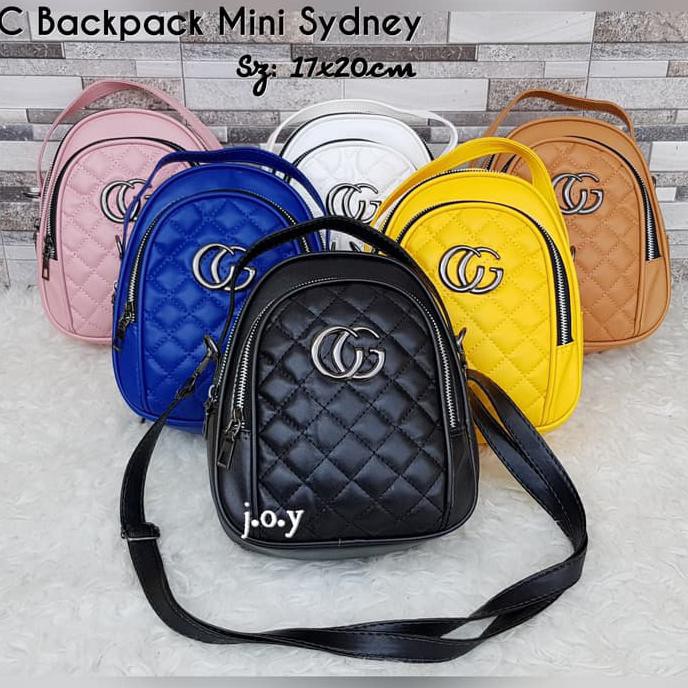 Barang Berkualitas Tas Wanita/Slingbag/Selempang/Backpack/GC Backpack Mini SYDNEY - Putih MURAH