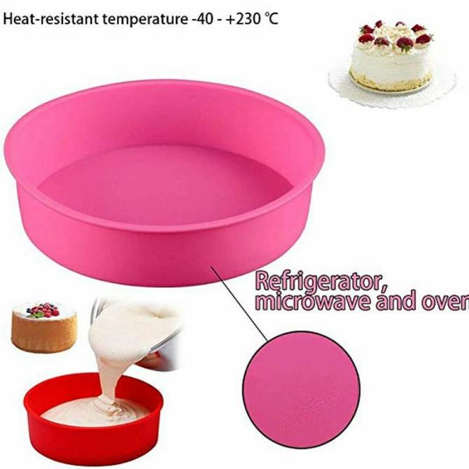 

Bulat Loyang Kue Bulat bahan silicon diameter 20.5 tinggi 5 cm farida57 Juara