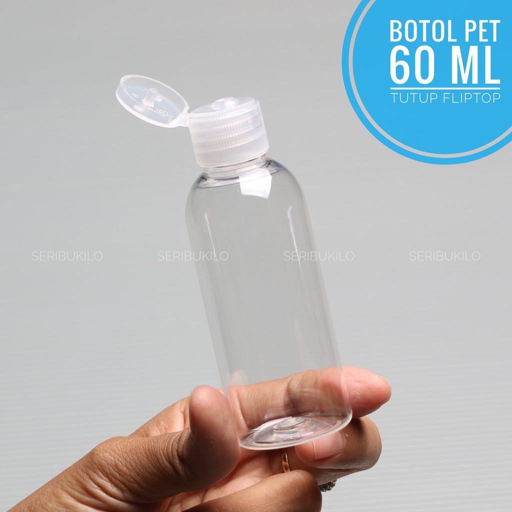 Botol Fliptop 60 ml PET / Botol Plastik 60 ml Fliptop