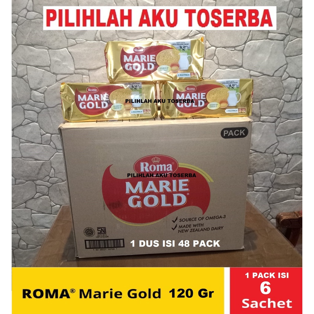 Roma MARIE GOLD 120 gr Multipack - (HARGA 1 DUS ISI 48 Pcs)