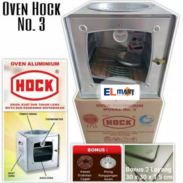 Oven Tangkring Kompor Alumunium HOCK no 3 Bakaran Arang Pemanggang Kue