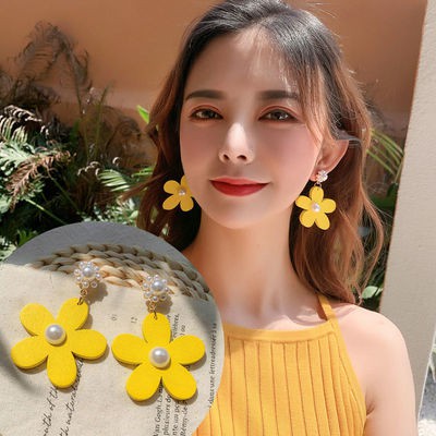 Mysterygirl - 1Set Aksesoris Anting Tusuk Earrings Gantung Panjang Metal/Aksen Rumbai Benang Gaya Bohemian untuk Wanita 1Pcs/set