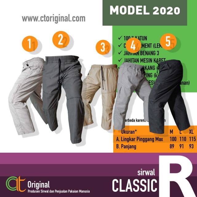Celana Sirwal CT Original Clasik R